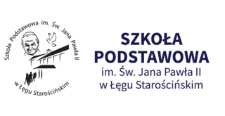 Logo Szkoły Podstawowej im. Św. Jana Pawła II w Łęgu Starościńskim