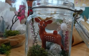 &bdquo;Las w słoiku&rdquo;- warsztaty florystyczne  w przedszkolu 6