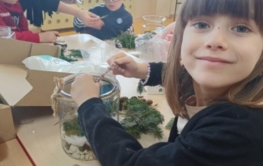 &bdquo;Las w słoiku&rdquo;- warsztaty florystyczne  w przedszkolu 19