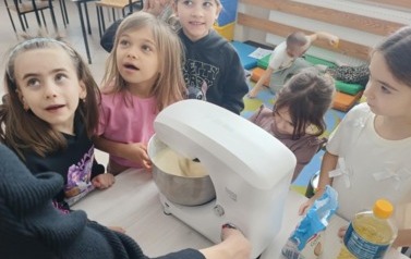 Warsztaty kulinarne-gofry w przedszkolu 14