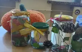 Jesień w słoiku &ndash; warsztaty plastyczno- techniczne w przedszkolu 3