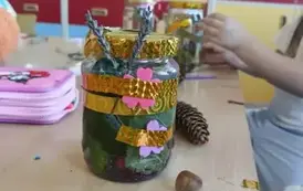 Jesień w słoiku &ndash; warsztaty plastyczno- techniczne w przedszkolu 9