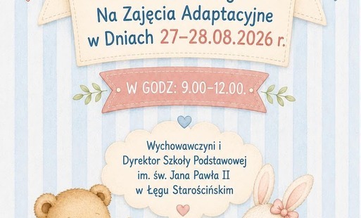 Zdjęcie do Zajęcia adaptacyjne w roku szkolnym 2026/2027